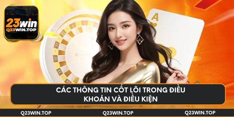 Các thông tin cốt lõi trong điều khoản và điều kiện